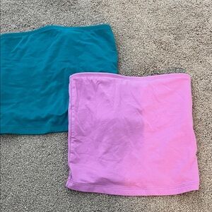 Old Navy Pink and Teal Tube Tops